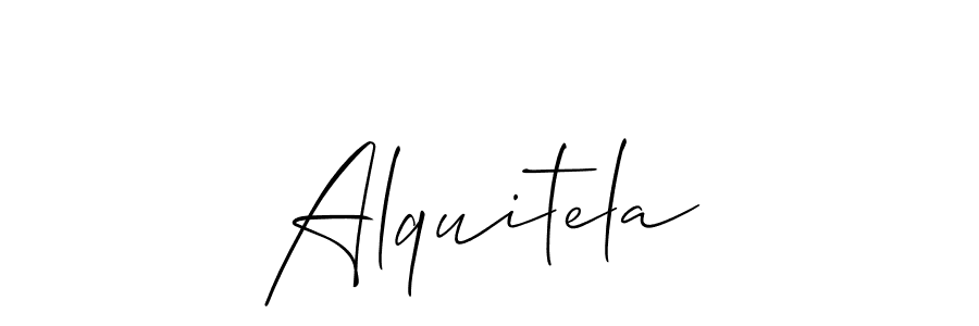 Use a signature maker to create a handwritten signature online. With this signature software, you can design (Allison_Script) your own signature for name Alquitela. Alquitela signature style 2 images and pictures png