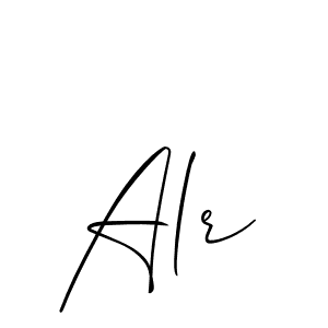 The best way (Allison_Script) to make a short signature is to pick only two or three words in your name. The name Alr include a total of six letters. For converting this name. Alr signature style 2 images and pictures png