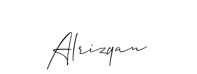 Also You can easily find your signature by using the search form. We will create Alrizqan name handwritten signature images for you free of cost using Allison_Script sign style. Alrizqan signature style 2 images and pictures png