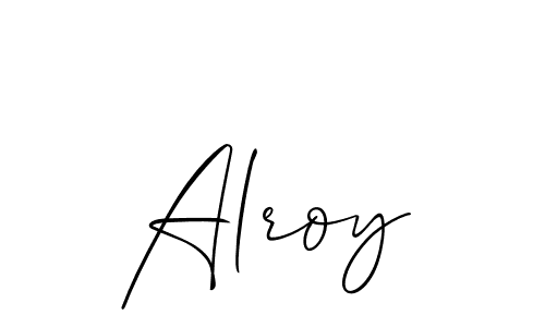 Use a signature maker to create a handwritten signature online. With this signature software, you can design (Allison_Script) your own signature for name Alroy. Alroy signature style 2 images and pictures png