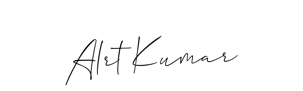 It looks lik you need a new signature style for name Alrt Kumar. Design unique handwritten (Allison_Script) signature with our free signature maker in just a few clicks. Alrt Kumar signature style 2 images and pictures png