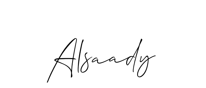 It looks lik you need a new signature style for name Alsaady. Design unique handwritten (Allison_Script) signature with our free signature maker in just a few clicks. Alsaady signature style 2 images and pictures png