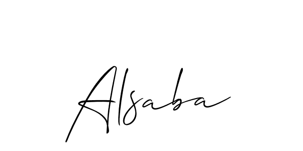 Best and Professional Signature Style for Alsaba. Allison_Script Best Signature Style Collection. Alsaba signature style 2 images and pictures png