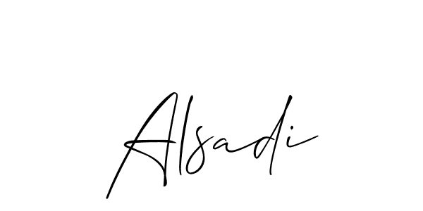 How to Draw Alsadi signature style? Allison_Script is a latest design signature styles for name Alsadi. Alsadi signature style 2 images and pictures png