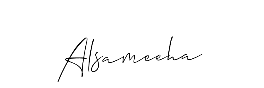 Create a beautiful signature design for name Alsameeha. With this signature (Allison_Script) fonts, you can make a handwritten signature for free. Alsameeha signature style 2 images and pictures png
