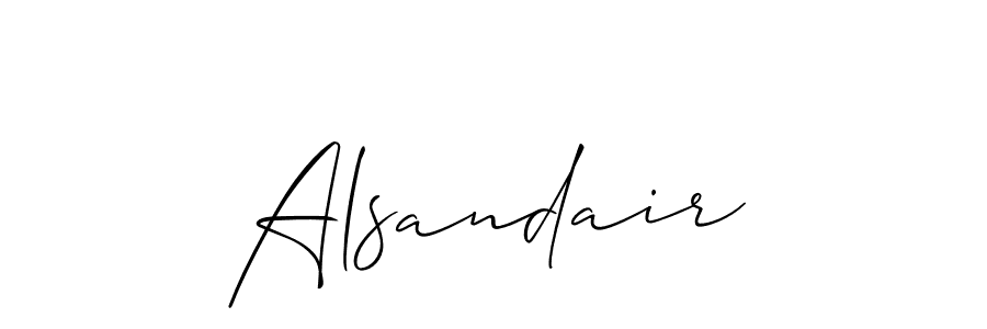 Also You can easily find your signature by using the search form. We will create Alsandair name handwritten signature images for you free of cost using Allison_Script sign style. Alsandair signature style 2 images and pictures png