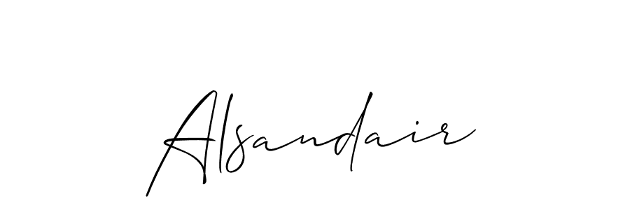 How to make Alsandair signature? Allison_Script is a professional autograph style. Create handwritten signature for Alsandair name. Alsandair signature style 2 images and pictures png