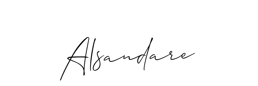 Create a beautiful signature design for name Alsandare. With this signature (Allison_Script) fonts, you can make a handwritten signature for free. Alsandare signature style 2 images and pictures png