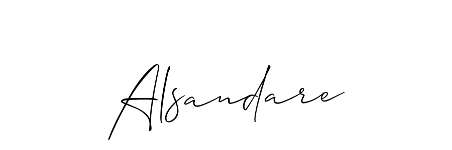 Create a beautiful signature design for name Alsandare. With this signature (Allison_Script) fonts, you can make a handwritten signature for free. Alsandare signature style 2 images and pictures png