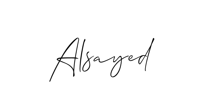 The best way (Allison_Script) to make a short signature is to pick only two or three words in your name. The name Alsayed include a total of six letters. For converting this name. Alsayed signature style 2 images and pictures png