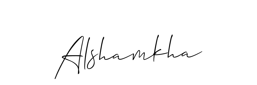 Alshamkha stylish signature style. Best Handwritten Sign (Allison_Script) for my name. Handwritten Signature Collection Ideas for my name Alshamkha. Alshamkha signature style 2 images and pictures png