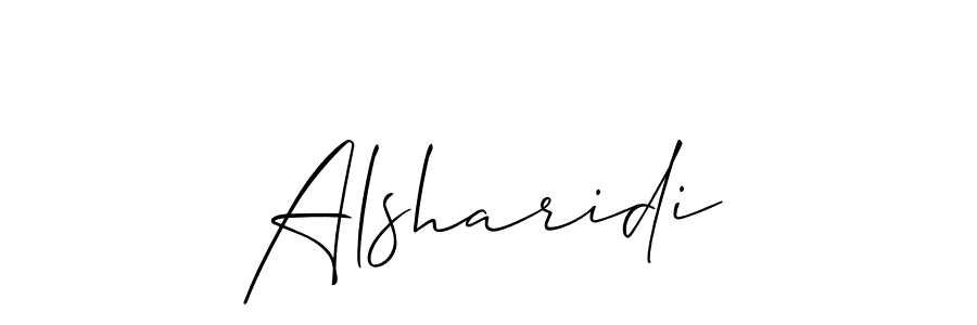 How to make Alsharidi signature? Allison_Script is a professional autograph style. Create handwritten signature for Alsharidi name. Alsharidi signature style 2 images and pictures png