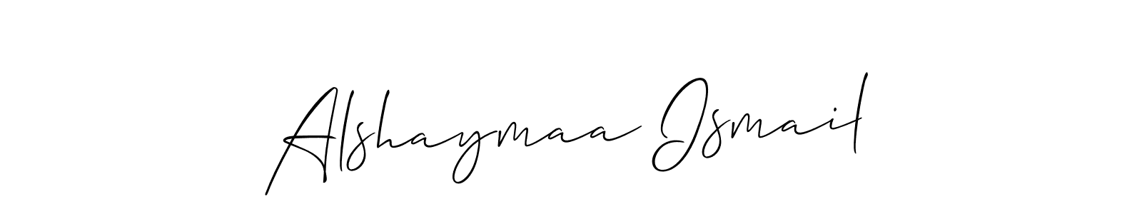 Make a beautiful signature design for name Alshaymaa Ismail. Use this online signature maker to create a handwritten signature for free. Alshaymaa Ismail signature style 2 images and pictures png