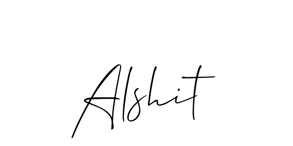 if you are searching for the best signature style for your name Alshit. so please give up your signature search. here we have designed multiple signature styles  using Allison_Script. Alshit signature style 2 images and pictures png