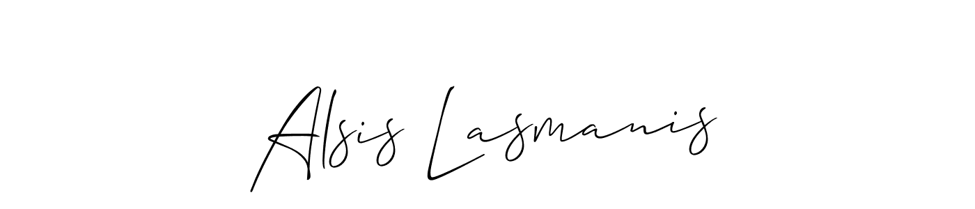 Make a beautiful signature design for name Alsis Lasmanis. Use this online signature maker to create a handwritten signature for free. Alsis Lasmanis signature style 2 images and pictures png