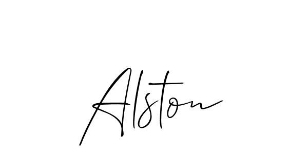 Make a beautiful signature design for name Alston. With this signature (Allison_Script) style, you can create a handwritten signature for free. Alston signature style 2 images and pictures png