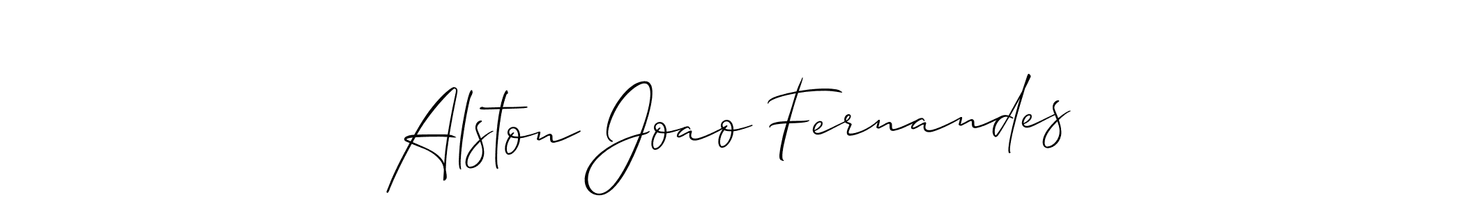 How to make Alston Joao Fernandes signature? Allison_Script is a professional autograph style. Create handwritten signature for Alston Joao Fernandes name. Alston Joao Fernandes signature style 2 images and pictures png