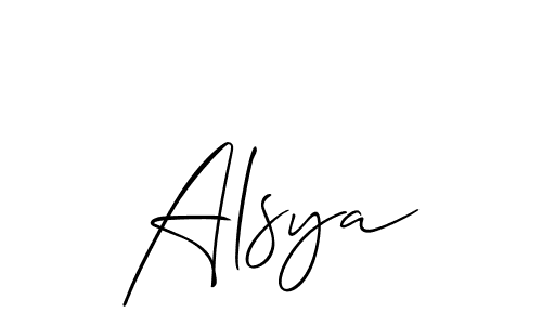 Allison_Script is a professional signature style that is perfect for those who want to add a touch of class to their signature. It is also a great choice for those who want to make their signature more unique. Get Alsya name to fancy signature for free. Alsya signature style 2 images and pictures png