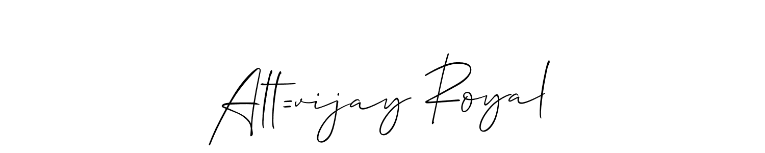 Also You can easily find your signature by using the search form. We will create Alt=vijay Royal name handwritten signature images for you free of cost using Allison_Script sign style. Alt=vijay Royal signature style 2 images and pictures png