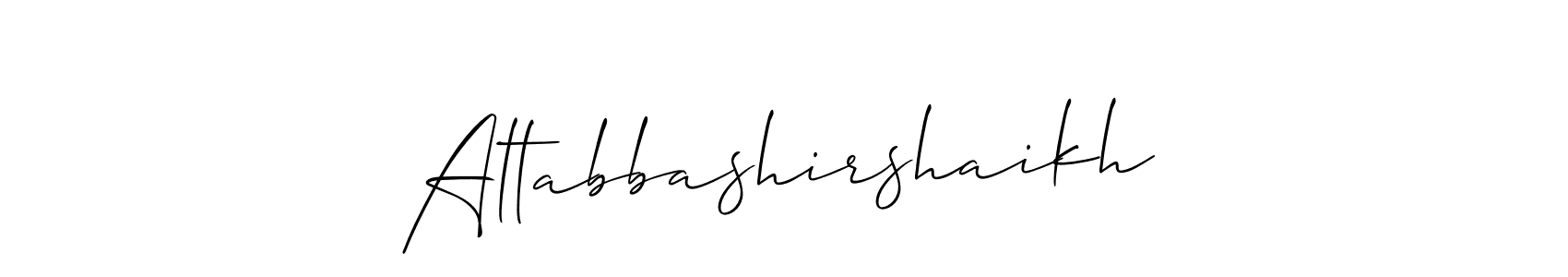 You should practise on your own different ways (Allison_Script) to write your name (Altabbashirshaikh) in signature. don't let someone else do it for you. Altabbashirshaikh signature style 2 images and pictures png