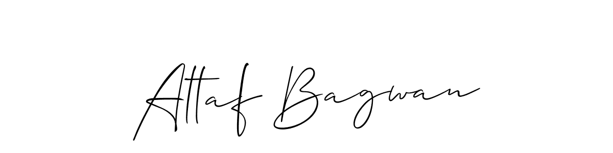 Make a beautiful signature design for name Altaf Bagwan. With this signature (Allison_Script) style, you can create a handwritten signature for free. Altaf Bagwan signature style 2 images and pictures png