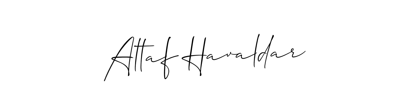 Altaf Havaldar stylish signature style. Best Handwritten Sign (Allison_Script) for my name. Handwritten Signature Collection Ideas for my name Altaf Havaldar. Altaf Havaldar signature style 2 images and pictures png