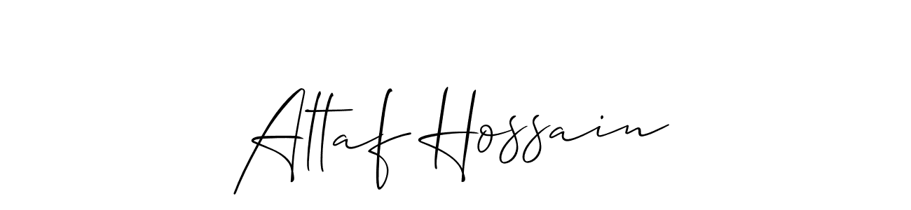 Use a signature maker to create a handwritten signature online. With this signature software, you can design (Allison_Script) your own signature for name Altaf Hossain. Altaf Hossain signature style 2 images and pictures png