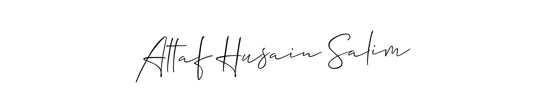 Altaf Husain Salim stylish signature style. Best Handwritten Sign (Allison_Script) for my name. Handwritten Signature Collection Ideas for my name Altaf Husain Salim. Altaf Husain Salim signature style 2 images and pictures png