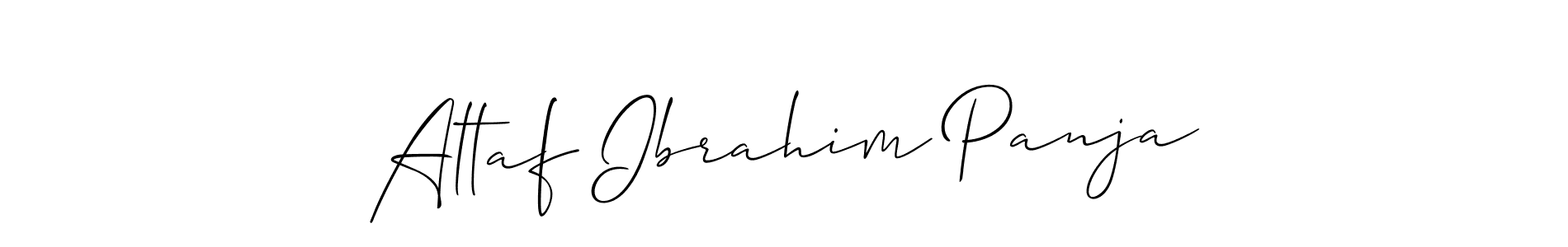 Allison_Script is a professional signature style that is perfect for those who want to add a touch of class to their signature. It is also a great choice for those who want to make their signature more unique. Get Altaf Ibrahim Panja name to fancy signature for free. Altaf Ibrahim Panja signature style 2 images and pictures png