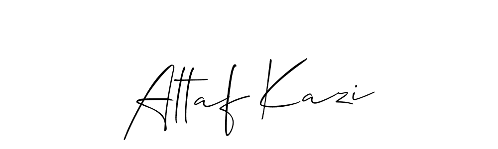 You should practise on your own different ways (Allison_Script) to write your name (Altaf Kazi) in signature. don't let someone else do it for you. Altaf Kazi signature style 2 images and pictures png