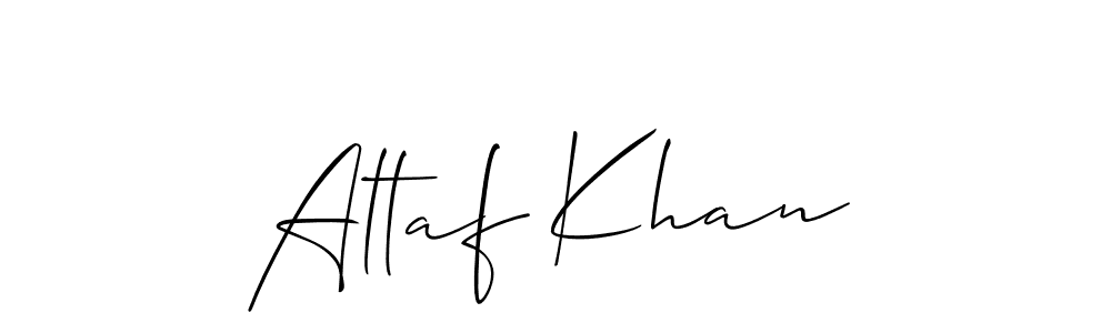 Use a signature maker to create a handwritten signature online. With this signature software, you can design (Allison_Script) your own signature for name Altaf Khan. Altaf Khan signature style 2 images and pictures png