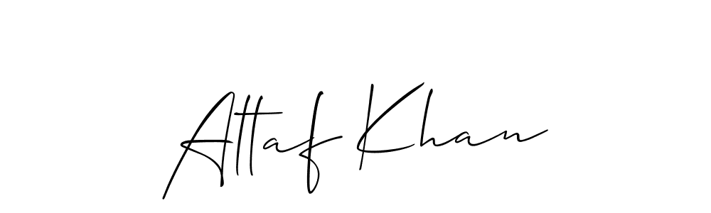 Use a signature maker to create a handwritten signature online. With this signature software, you can design (Allison_Script) your own signature for name Altaf Khan. Altaf Khan signature style 2 images and pictures png