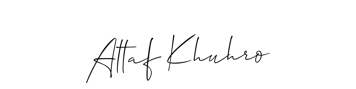 Also You can easily find your signature by using the search form. We will create Altaf Khuhro name handwritten signature images for you free of cost using Allison_Script sign style. Altaf Khuhro signature style 2 images and pictures png
