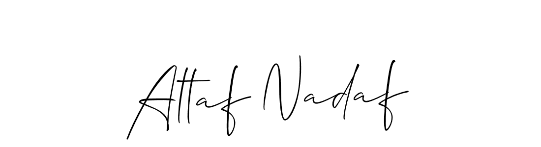 This is the best signature style for the Altaf Nadaf name. Also you like these signature font (Allison_Script). Mix name signature. Altaf Nadaf signature style 2 images and pictures png