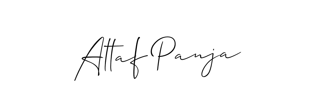 The best way (Allison_Script) to make a short signature is to pick only two or three words in your name. The name Altaf Panja include a total of six letters. For converting this name. Altaf Panja signature style 2 images and pictures png