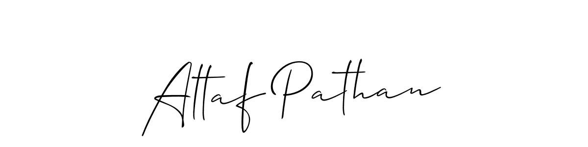 Also we have Altaf Pathan name is the best signature style. Create professional handwritten signature collection using Allison_Script autograph style. Altaf Pathan signature style 2 images and pictures png