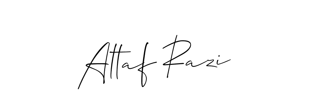 The best way (Allison_Script) to make a short signature is to pick only two or three words in your name. The name Altaf Razi include a total of six letters. For converting this name. Altaf Razi signature style 2 images and pictures png