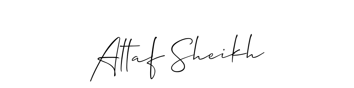 Create a beautiful signature design for name Altaf Sheikh. With this signature (Allison_Script) fonts, you can make a handwritten signature for free. Altaf Sheikh signature style 2 images and pictures png