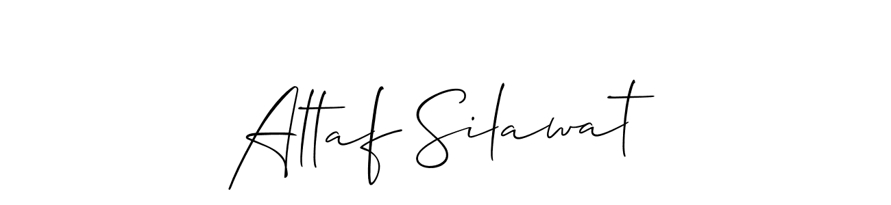 Make a short Altaf Silawat signature style. Manage your documents anywhere anytime using Allison_Script. Create and add eSignatures, submit forms, share and send files easily. Altaf Silawat signature style 2 images and pictures png