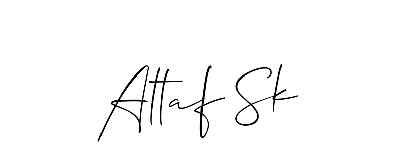 You should practise on your own different ways (Allison_Script) to write your name (Altaf Sk) in signature. don't let someone else do it for you. Altaf Sk signature style 2 images and pictures png