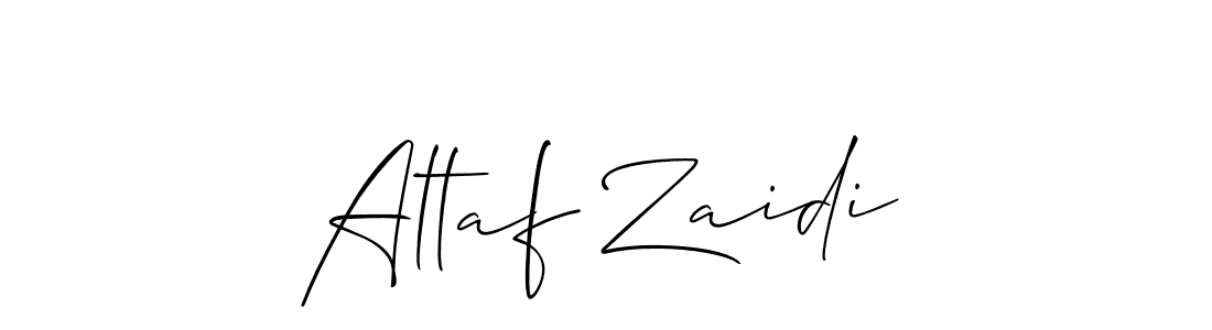 Create a beautiful signature design for name Altaf Zaidi. With this signature (Allison_Script) fonts, you can make a handwritten signature for free. Altaf Zaidi signature style 2 images and pictures png