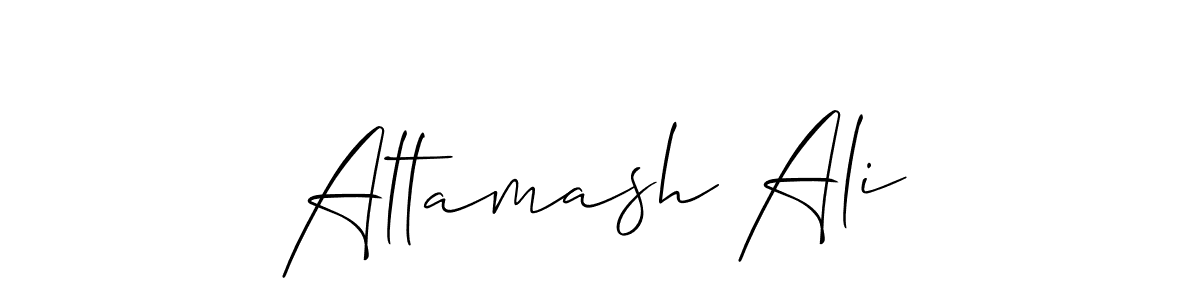 How to make Altamash Ali name signature. Use Allison_Script style for creating short signs online. This is the latest handwritten sign. Altamash Ali signature style 2 images and pictures png