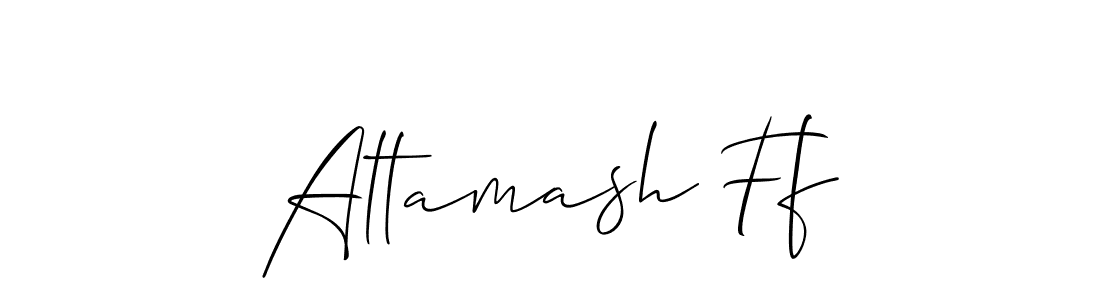 How to Draw Altamash Ff signature style? Allison_Script is a latest design signature styles for name Altamash Ff. Altamash Ff signature style 2 images and pictures png