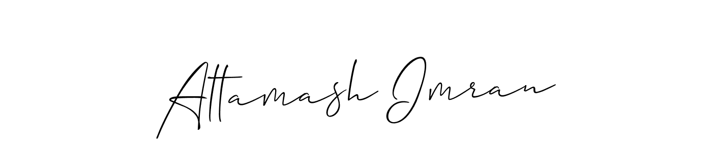 How to make Altamash Imran name signature. Use Allison_Script style for creating short signs online. This is the latest handwritten sign. Altamash Imran signature style 2 images and pictures png
