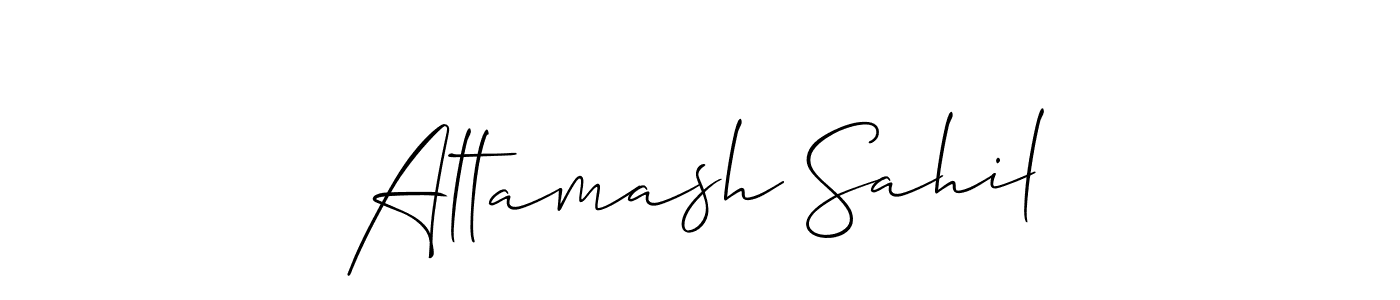 Create a beautiful signature design for name Altamash Sahil. With this signature (Allison_Script) fonts, you can make a handwritten signature for free. Altamash Sahil signature style 2 images and pictures png