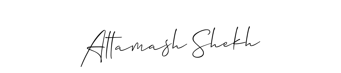 Design your own signature with our free online signature maker. With this signature software, you can create a handwritten (Allison_Script) signature for name Altamash Shekh. Altamash Shekh signature style 2 images and pictures png