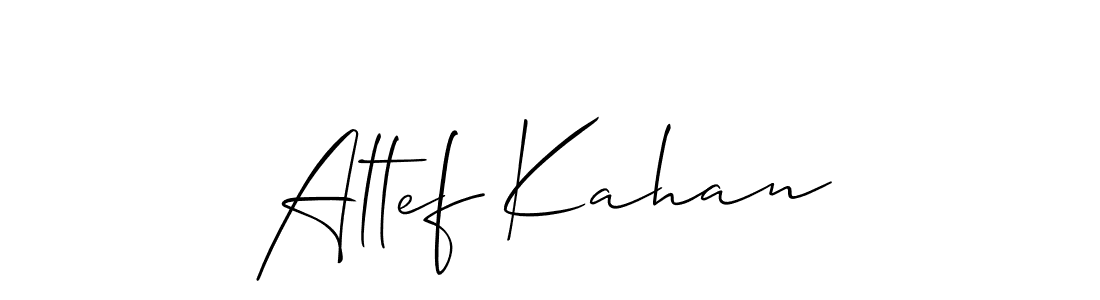 Use a signature maker to create a handwritten signature online. With this signature software, you can design (Allison_Script) your own signature for name Altef Kahan. Altef Kahan signature style 2 images and pictures png