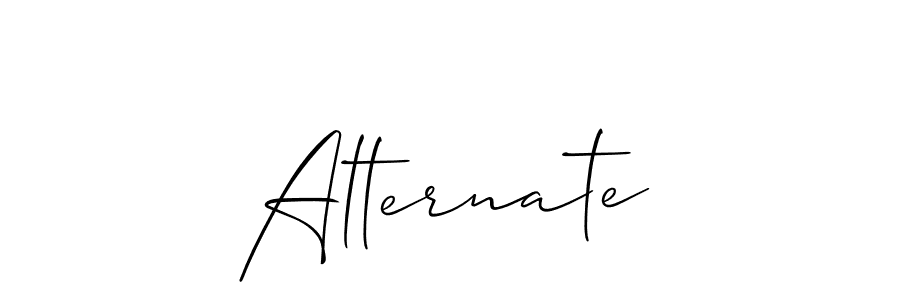 Design your own signature with our free online signature maker. With this signature software, you can create a handwritten (Allison_Script) signature for name Alternate. Alternate signature style 2 images and pictures png