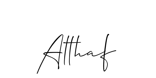 The best way (Allison_Script) to make a short signature is to pick only two or three words in your name. The name Althaf include a total of six letters. For converting this name. Althaf signature style 2 images and pictures png