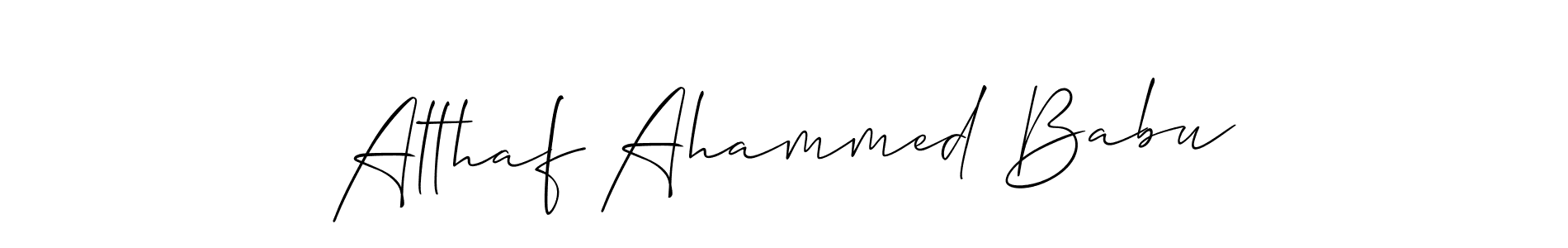 You should practise on your own different ways (Allison_Script) to write your name (Althaf Ahammed Babu) in signature. don't let someone else do it for you. Althaf Ahammed Babu signature style 2 images and pictures png